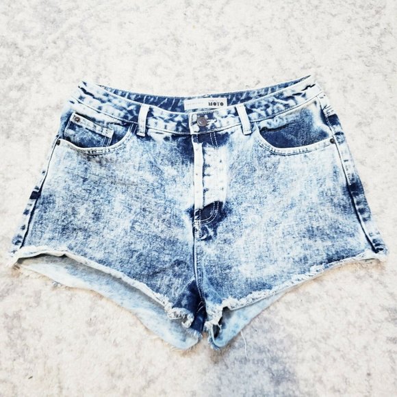 Topshop Pants - Topshop Tall Moto High Waisted Acid Wash W32